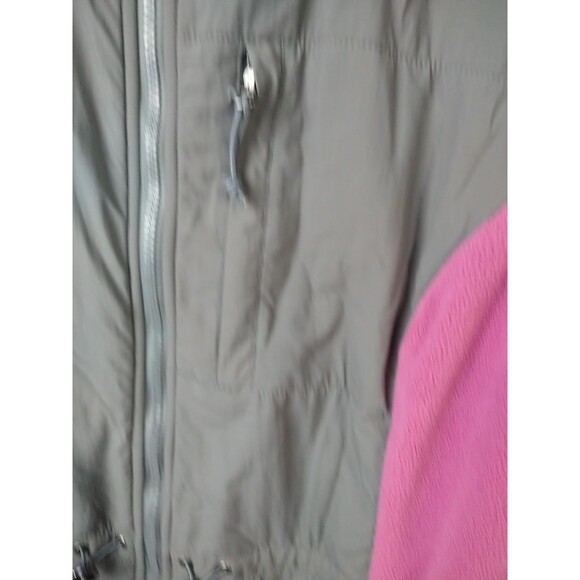 Woman Within L Fleece/Nylon Jacket Adjustable Waist Full Zip Pockets - Picture 4 of 9
